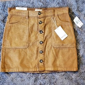 NWT- Kensie Jeans Button Down Mini Skirt